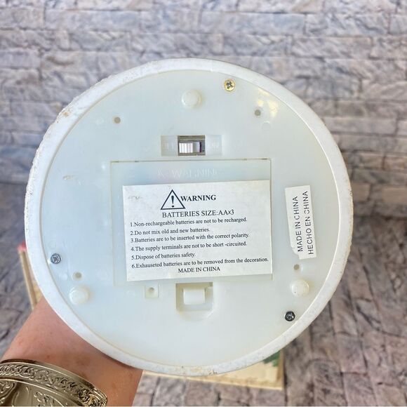 Vintage Glass Ceramic Snowman Riding Unicycle Light Up Christmasm Holiday Decor - Picture 8 of 9